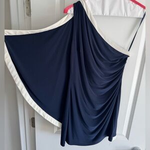 One Shoulder Cape Dress Size 8 Ralph Lauren